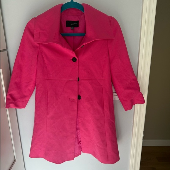 Anne Taylor Topper Jacket Pink Hibiscus Petite XS - Picture 1 of 3